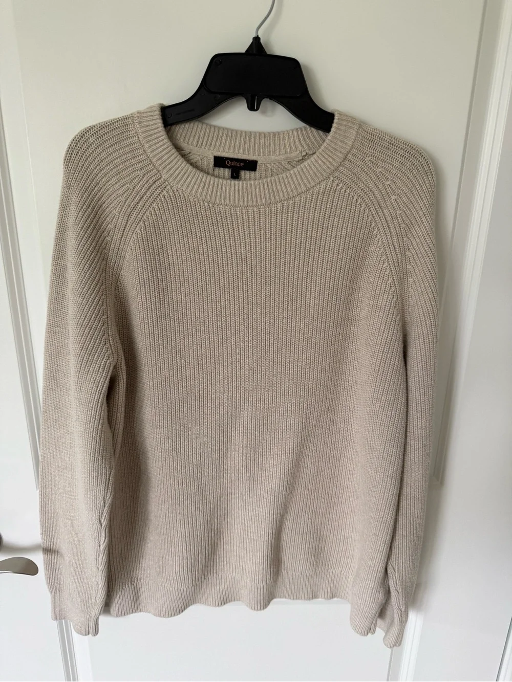 Quince Men’s Organic Cotton Ribbed Stitch Crewneck Sweater Size Large